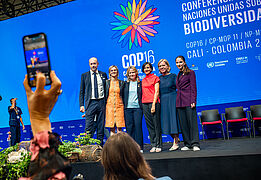 Gruppenfoto mit Steffi Lemke