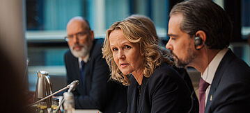 Bundesumweltministerin Steffi Lemke bei der Pressekonferenz