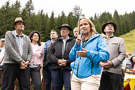 07.08.2024,   Germany. Hauptalmbegehung mit Bundesumweltministerin Steffi Lemke. Oberammergau.